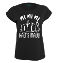 Mi Mi Mi -Halt´s Maul  Cat Edition Premium Frauen T-Shirt Extended Shoulder