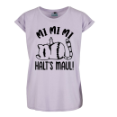 Mi Mi Mi -Halt´s Maul  Cat Edition Premium Frauen T-Shirt Extended Shoulder