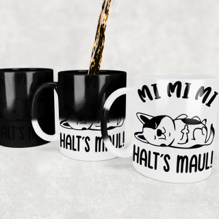 Mi Mi Mi - Halt´s Maul "DOG Edition" MAGIC Kaffeetasse Teetasse Motiv Geschenk Spruch