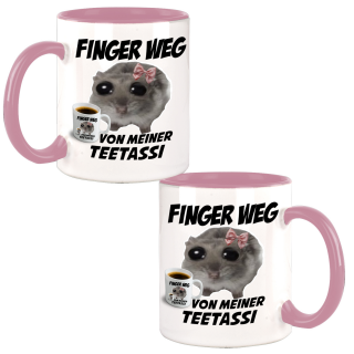 Finger weg von meiner Teetassi Hamster Meme Teebecher mit Wunschname