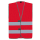 Warnweste Signalweste Standard Passau Safety Vest 3 Größen Sonderfarben Rot-XL/XXL (ca. 132 cm Umfang)
