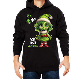 Frl. Green Bla Bla Bla - Ich hasse Menschen -Hoodie M-vorne