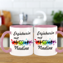 Erzieherin mit Herz Kaffeebecher Teetasse mit Namen personalisiert