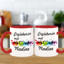 Erzieherin mit Herz Kaffeebecher Teetasse mit Namen personalisiert