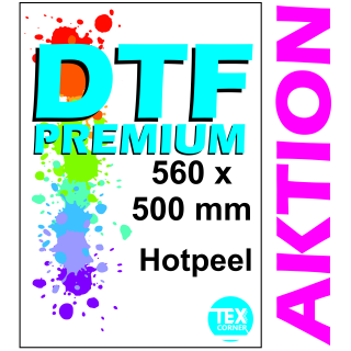 Premium DTF-Transfer  Hotpeel 560 x 500mm