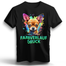 T-Shirt Herren farbig Fruit of the Loom Basic mit CMYK Druck | Textildruck Shirt - EINER Druckposition CMYK