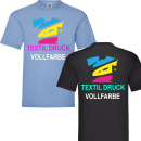 T-Shirt Herren farbig, Fruit of the Loom Basic mit ZWEI...