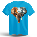 Elefanten Kopf Afrika Sytle Landschaft  Unisex Premium...