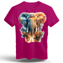 Elefanten Kopf Afrika Sytle Herbst Waldweg Unisex Premium T-Shirt