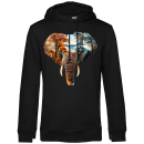 Elefanten Kopf Afrika Sytle Landschaft  Unisex Premium Hoodie