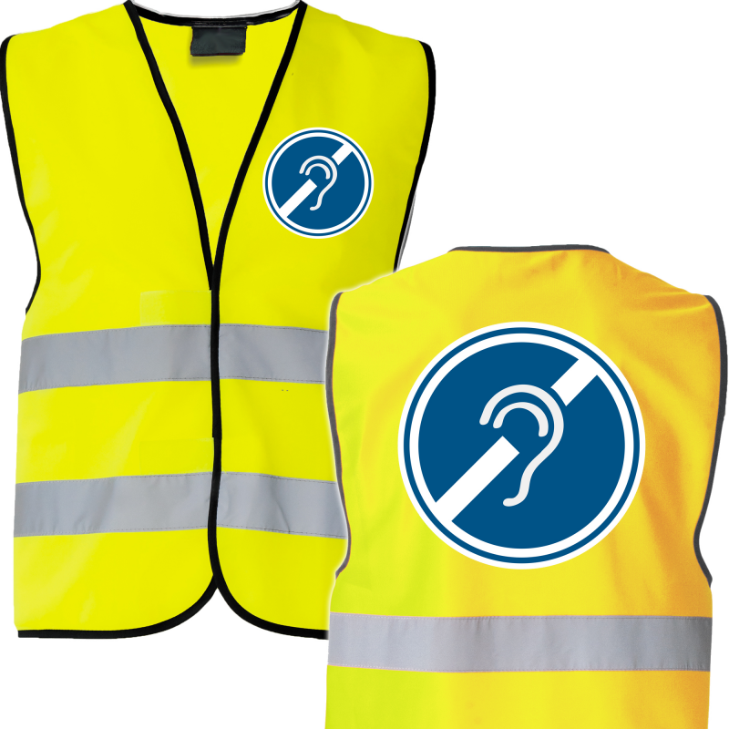 Warnweste Für Gehörlose Hunde – Hundejacke Mit „Deaf Dog“ Aufdruck, Größe M (11,3–18,1 Kg), Beidseitig Bedruckt, Wasserabweisend