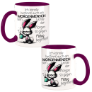 Morgenmensch Hase Bunny Design Büro Kaffee Teetasse