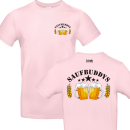 Funnywords® - Saufbuddys Premium JGA / Vatertag T-Shirt doppelseiten print