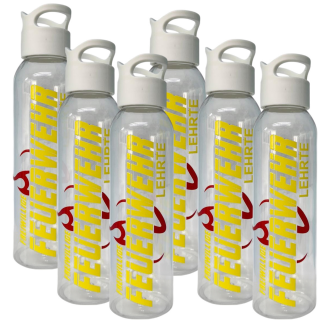 Feuerwehr 2510 Trinkflasche transparent 500ml  inkl. Wunschnamen