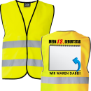 Geburtstags Warnweste Mobiles Gästebuch  - 18. Geburtstag - Wunschzahl - Neon Warnweste