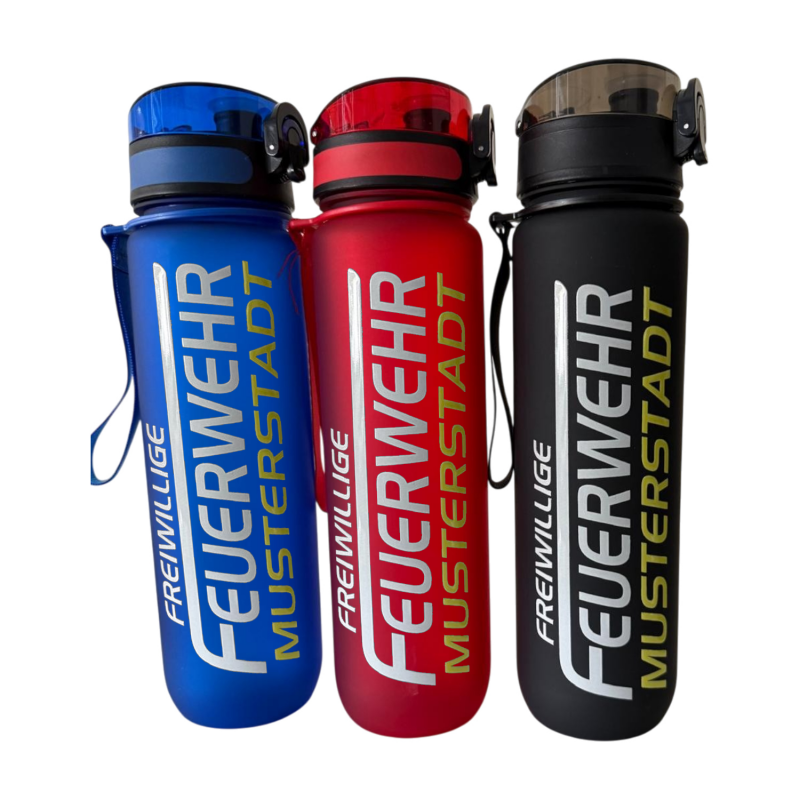 Feuerwehr Trinkflasche 9120 farbig 1000ml inkl. Wunschnamen, 21,99 €