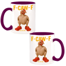 F-CAW-F Was soll das ! Naked Chicken and red shoes Design Büro Kaffee Teetasse