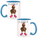 F-caw-F - Was soll das! Chicken Pink Shoes Funny Design Büro Kaffee Teetasse