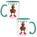F-caw-F - Was soll das! Chicken Pink Shoes Funny Design Büro Kaffee Teetasse
