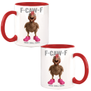 F-caw-F - Was soll das! Chicken Pink Shoes Funny Design Büro Kaffee Teetasse