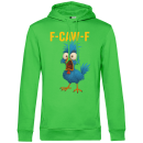 F-CAW-F Blue Chicken Huhn Unisex Premium Hoodie