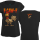 F-CAW-F Halloween Skelett Edition Funny Chicken / Huhn  Women Exended Shoulder T-Shirt