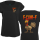 F-CAW-F Halloween Skelett Edition Funny Chicken / Huhn  Women Exended Shoulder T-Shirt