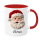 Personalisierte Weihnachtstasse mit Namen – Weihnachtsmann Design | Rote Keramiktasse | Geschenkidee zu Weihnachten Rot