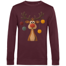 Weihnachtssweatshirt „Knitted Reindeer“ – Bio Baumwolle | Lustiges Rentier Shirt | Xmas Pullover Unisex XS–3XL