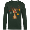 Weihnachtssweatshirt „Knitted Reindeer“ – Bio Baumwolle | Lustiges Rentier Shirt | Xmas Pullover Unisex XS–3XL