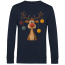 Weihnachtssweatshirt „Knitted Reindeer“ – Bio Baumwolle | Lustiges Rentier Shirt | Xmas Pullover Unisex XS–3XL