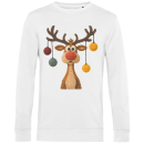 Weihnachtssweatshirt „Knitted Reindeer“ – Bio Baumwolle | Lustiges Rentier Shirt | Xmas Pullover Unisex XS–3XL