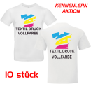 10x T-Shirt Herren weiß, Premium B&C Inspire...