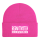Bieraktivisten Statement Beanie – Bier Humor für kalte Tage fuchsia