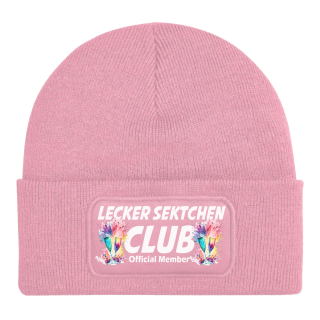 Lecker Sektchen Club Beanie – Lustige Wintermütze für echte Mitglieder