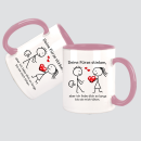 Deine Fürze stinken, aber ich liebe Dich ... Kissen + Tasse Strichfiguren