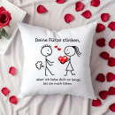 Deine Fürze stinken, aber ich liebe Dich ... Kissen + Tasse Strichfiguren