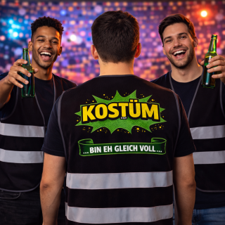 Kostüm - Bin eh gleich Voll Weste JGA Kaneval Kostüm Fasching