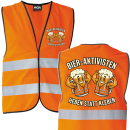 Bieraktivisten - Heben statt Kleben, Aktivisten Edition Bier Aktivisten Sicherheitsweste JGA Karneval Männertag