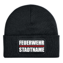 Feuerwehr Beanie mit Ortsname – Warme Wintermütze für echte Kameraden