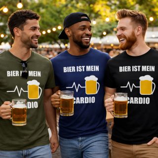 Bier ist mein Cardio Fun Spass Unisex Shirt S-5XL Bier Shirt