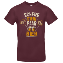 Schere Stein Paar Bier – Lustiges Bier T-Shirt für echte Männerabende