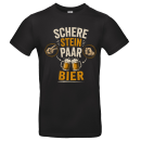 Schere Stein Paar Bier – Lustiges Bier T-Shirt für echte Männerabende