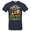 Bier-Diät Wikinger T-Shirt – Lustiges Herren Fun Shirt für Bierliebhaber & Partys