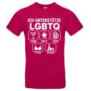„Ich unterstütze LGBTQ“ Fun T-Shirt...