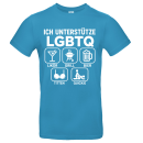 „Ich unterstütze LGBTQ“ Fun T-Shirt – Likör Grill Bier Titten Quickie