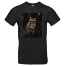Midnight Pizza Racoon – Streetstyle Waschbär Shirt Unisex Premium T-Shirt