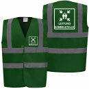 LEITUNG SAMMELSTELLE Piktogramm Warnweste auch mit vielen Taschen S-3XL