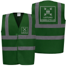 LEITUNG SAMMELSTELLE Piktogramm Warnweste auch mit vielen Taschen S-3XL Standard-Weste grün df Silberreflektierend-größe L-silberreflektierend