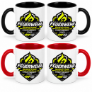 Personalisierte Feuerwehr Tasse TTH mit Stadt und Namen